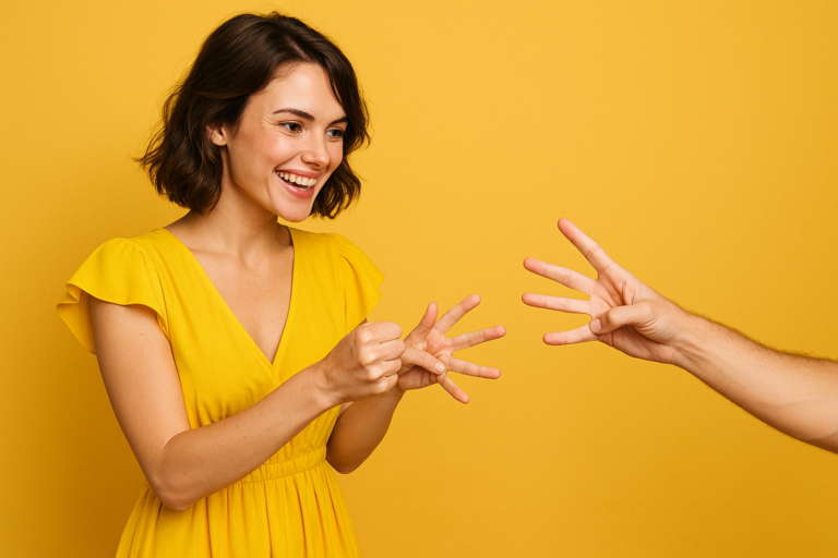 Yellow Dress Rock Paper Scissors