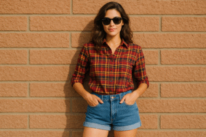 90s Plaid & Jorts